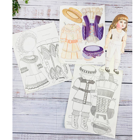 Vintage 1987 Peck-Gandre Paper Doll with Paper Doll Clothes - Picture 1 of 9